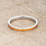 Teresa 0.5ct Orange CZ Stainless Steel Eternity Band