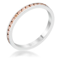 Teresa 0.5ct Champagne CZ Stainless Steel Eternity Band