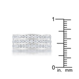 Dreya 1.6ct CZ Rhodium Stainless Steel Eternity Ring