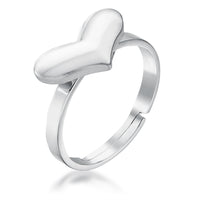 Stainless Steel Adjustable Heart Ring