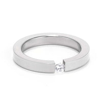 3MM Stainless Steel Floating Solitaire Ring