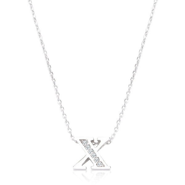 Pave Initial X Pendant