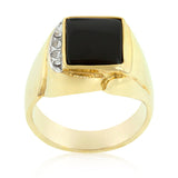 Onyx and Crystal Statement Ring
