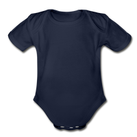 Organic Short Sleeve Baby Bodysuit - dark navy