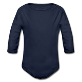 Organic Long Sleeve Baby Bodysuit - dark navy