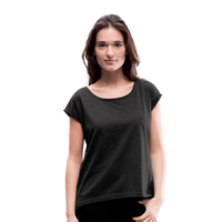 Women's Roll Cuff T-Shirt - heather black