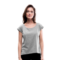 Women's Roll Cuff T-Shirt - heather gray