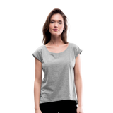 Women's Roll Cuff T-Shirt - heather gray