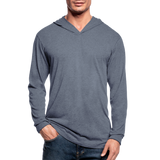 Unisex Tri-Blend Hoodie Shirt - heather blue